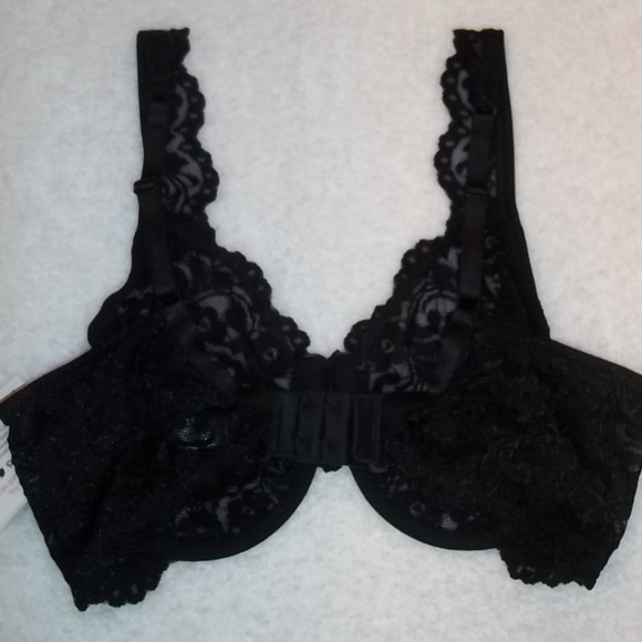 NWT Smart and Sexy Black Lace Underwire Bra 36C - Picture 3 of 6